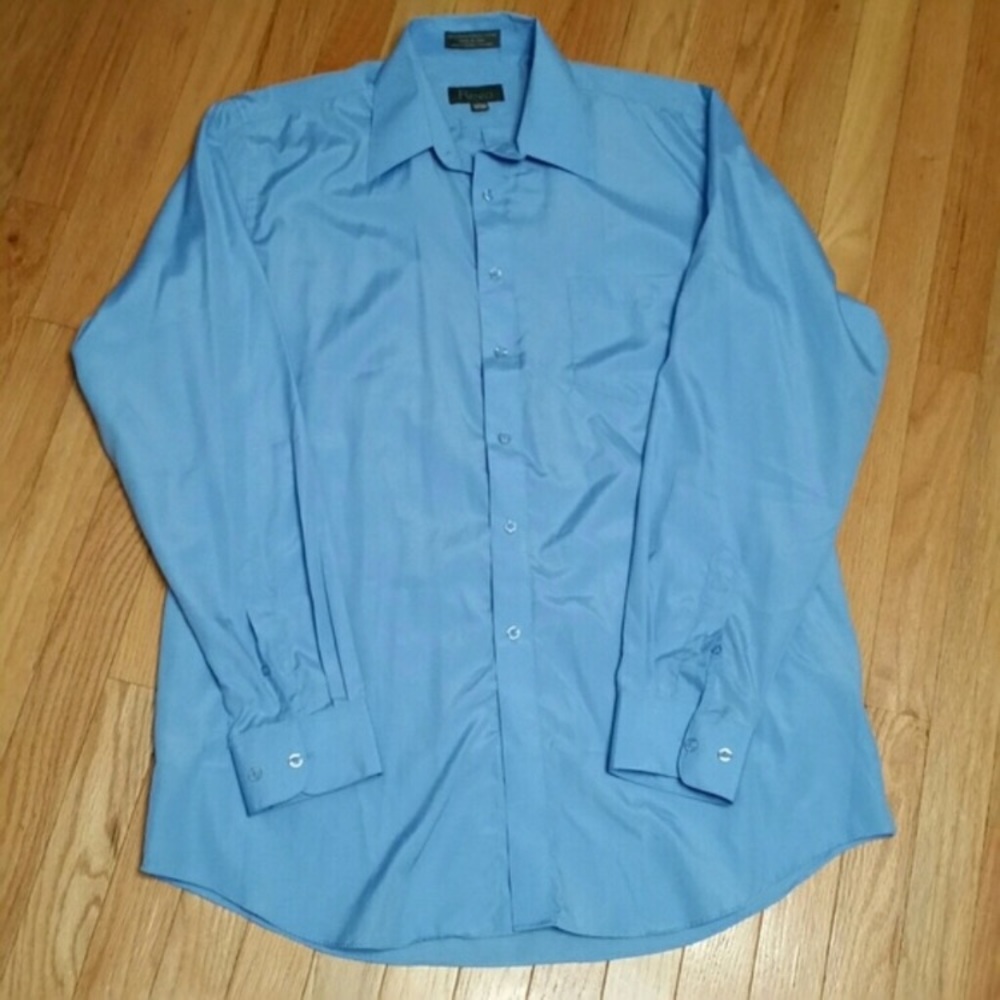 Renzo Long Sleeve Dress Shirt Men’s Size L…